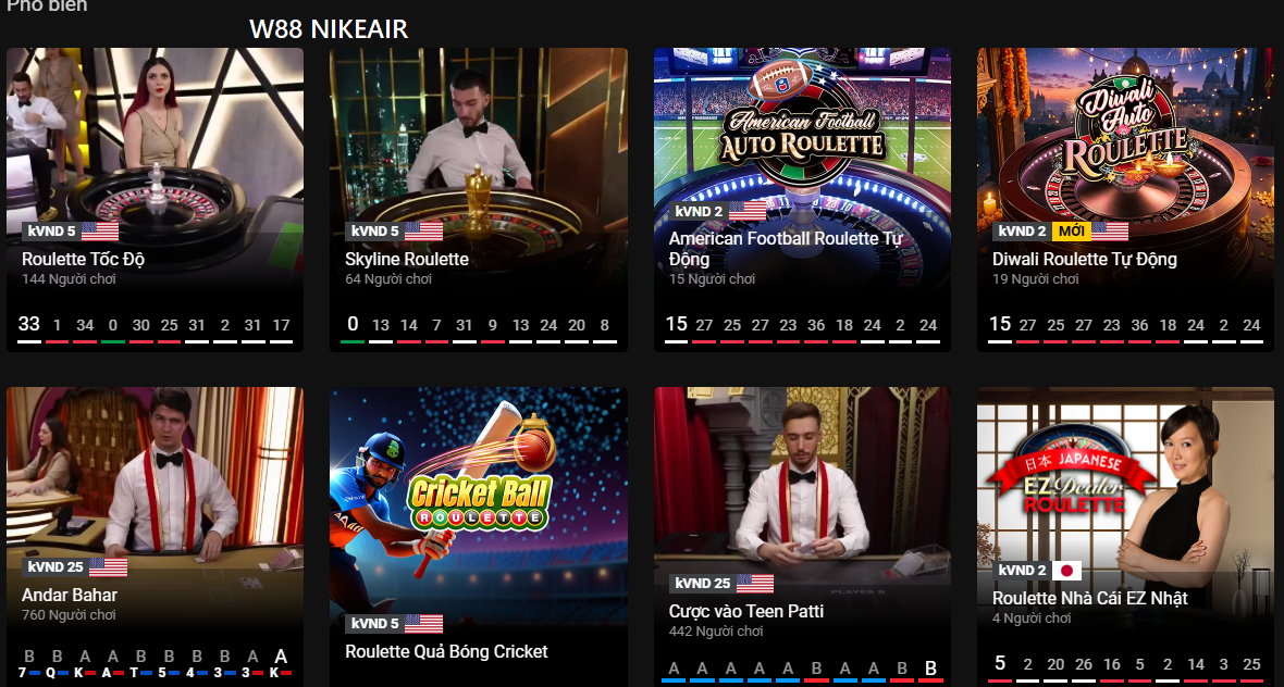 Áp dụng bí kíp chơi casino w88