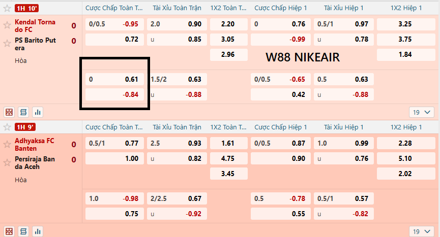 Chọn kèo đồng banh W88 Chọn kèo đồng banh W88
