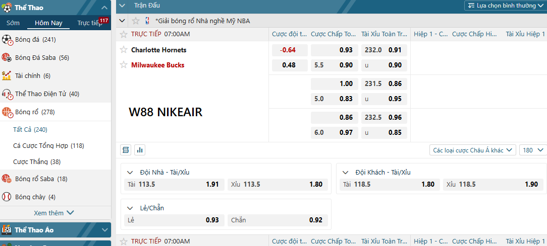 Kèo cược bóng rổ w88 Kèo cược bóng rổ w88