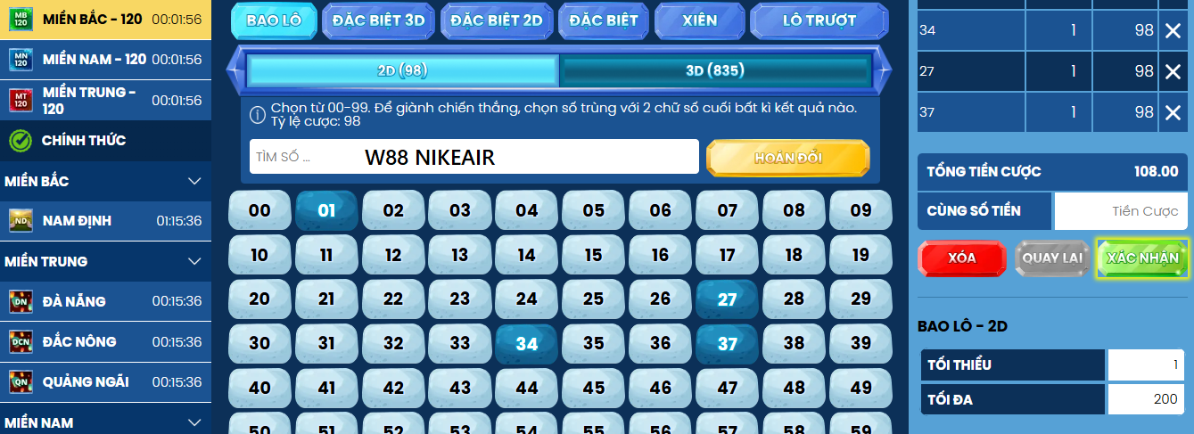 Tham gia chơi xổ số miền Bắc W88 Tham gia chơi xổ số miền Bắc W88