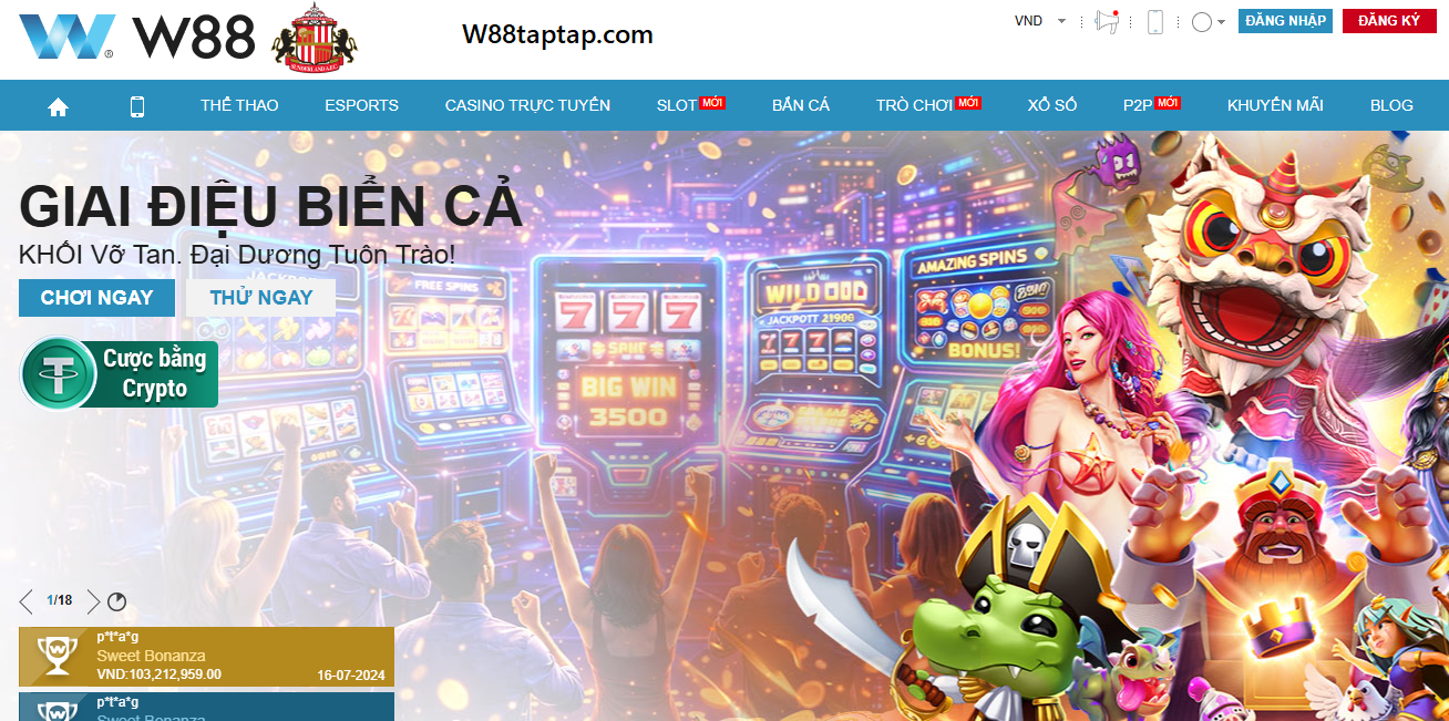 Hoạt động cá cược tại W88